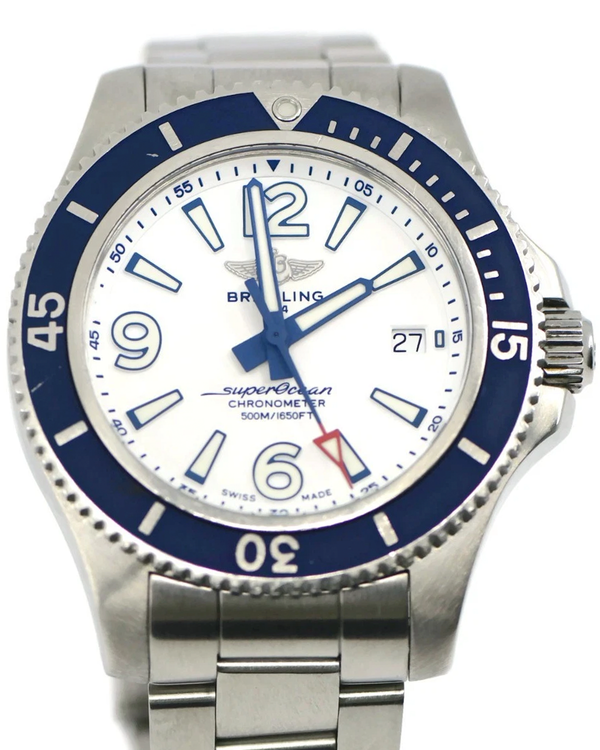 2020 Breitling Superocean 42MM White Dial Steel Bracelet (A17366)