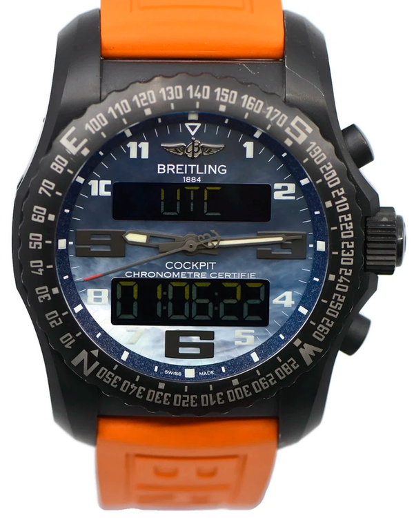 2019 Breitling Cockpit B50 46MM Quartz Night Mission Black Dial Rubber Strap (VB5010)