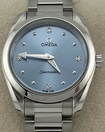 2021 Omega Seamaster Aqua Terra 150M 28MM Quartz Blue Dial Steel Bracelet (220.10.28.60.53.001)