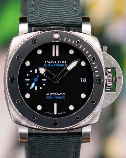 2024 Panerai Submersible 42MM Black Dial Textile Strap (PAM02683)