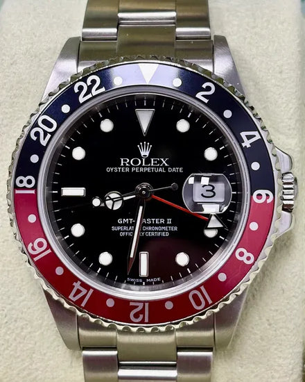 2006 Rolex GMT-Master II "Coke" 40MM Black Dial Oyster Bracelet (16710)
