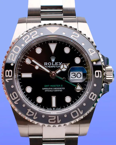 2025 Rolex GMT-Master II "Bruce Wayne" 40MM Black Dial Oyster Bracelet (126710GRNR)
