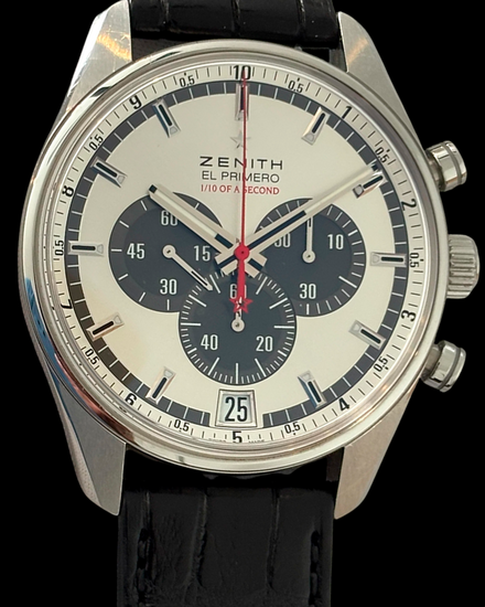 Zenith El Primero "Striking 10th" L.E. 42MM Silver Dial Leather Strap (03.2043.4052)