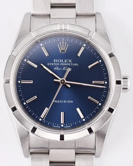 1999 Rolex Air-King 34MM Blue Dial Steel Bracelet (14010)