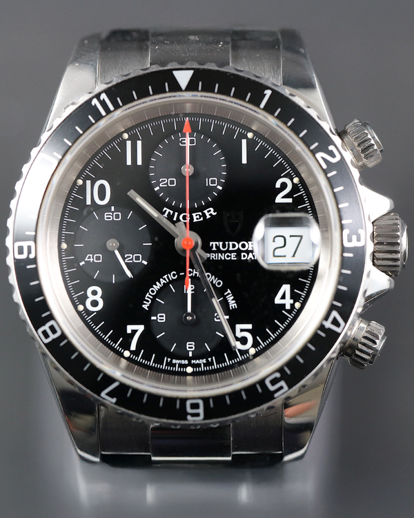 Tudor Prince Date Chronograph 40MM Black Dial Leather Strap (79270P)