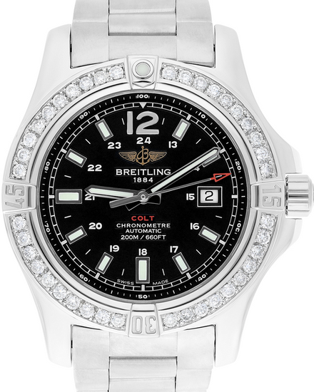 Breitling Colt 44MM Black Dial Steel Bracelet (A1738811/BD44)