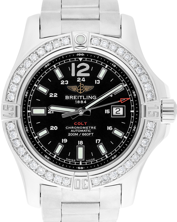 Breitling Colt 44MM Black Dial Steel Bracelet (A1738811/BD44)