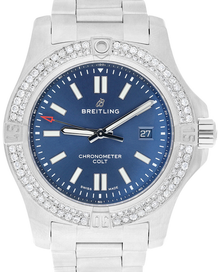 Breitling Chronomat Colt 44MM Blue Dial Steel Bracelet (A17388101C1A1)
