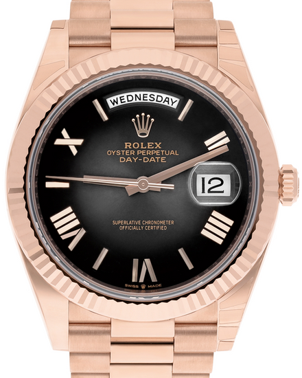 2025 Rolex Day-Date 40MM Slate Dial Rose Gold President Bracelet (228235)