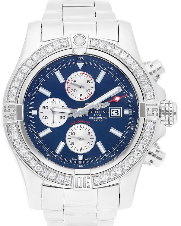 Breitling Super Avenger II 48MM Blue Dial Steel Bracelet (A13371111C1A1)