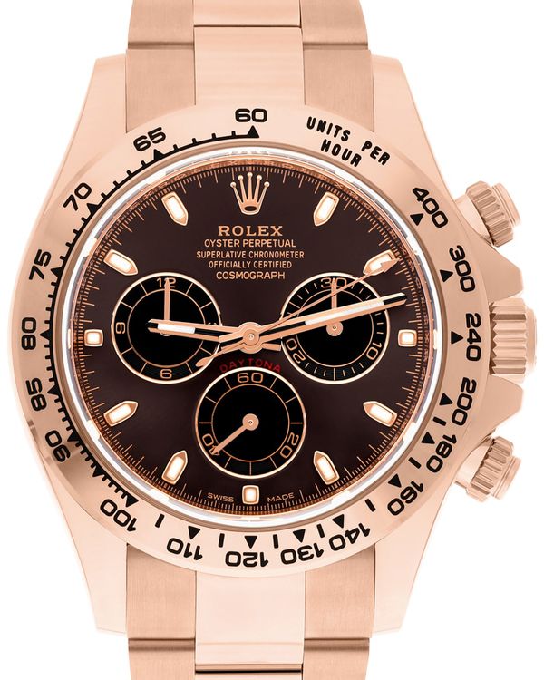 2022 Rolex Cosmograph Daytona 40MM Chocolate Dial Rose Gold Oyster Bracelet (116505)