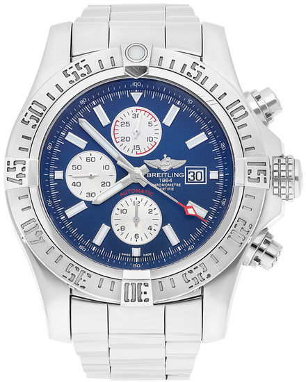 Breitling Super Avenger II 48MM Blue Dial Steel Bracelet (A13371111C1A1)