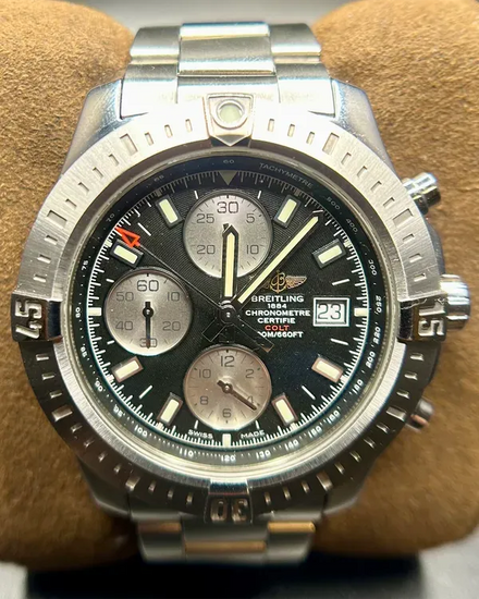 2016 Breitling Colt Chronograph 44MM Black Dial Steel Bracelet (A1338811)