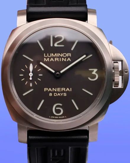 2015 Panerai Luminor Marina 8 Days 44MM Brown Dial Rubber Strap (PAM00564)