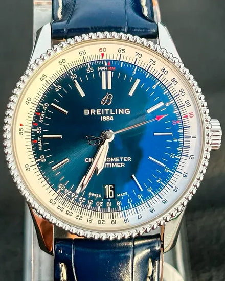 2019 Breitling Navitimer 38MM Blue Dial Leather Bracelet (A17325211C1P1)