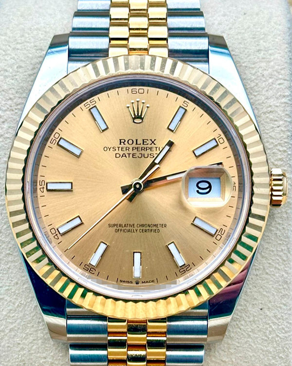 2025 Rolex Datejust 41MM Champagne Dial Two-Tone Jubilee Bracelet (126333)