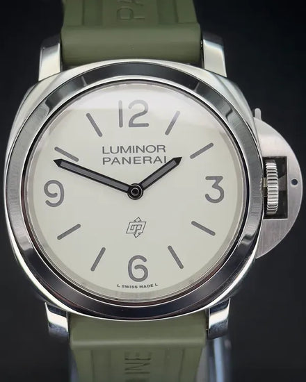 2024 Panerai Luminor Base Logo 44MM White Dial Rubber Strap (PAM01087)
