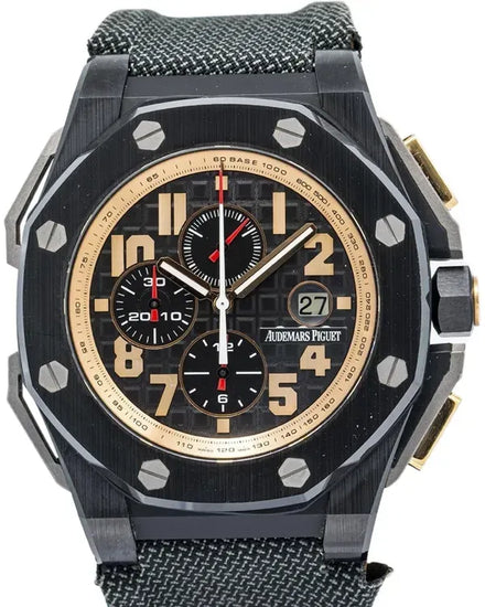 2011 Audemars Piguet Royal Oak Offshore "Arnold Schwarzenegger The Legacy" L.E. 48MM Black Dial Textile Strap (26378IO.OO.A001KE.01)