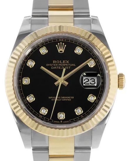 Rolex Datejust 41MM Black Dial Two-Tone Oyster Bracelet (126333)