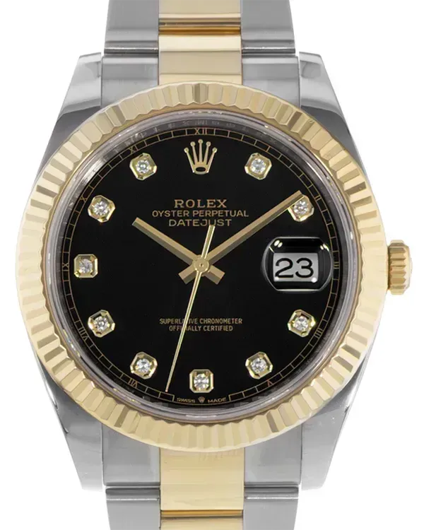Rolex Datejust 41MM Black Dial Two-Tone Oyster Bracelet (126333)