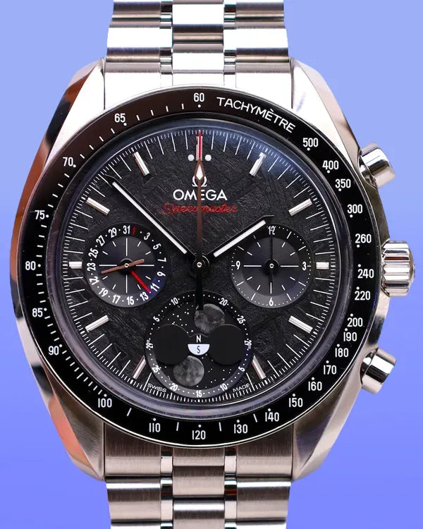 2025 Omega Speedmaster Moonphase 43MM Meteorite Dial Steel Bracelet (304.30.43.52.01.001)