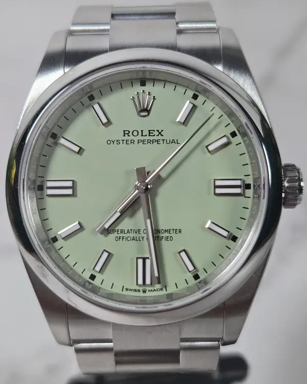 2025 Rolex Oyster Perpetual 36MM Pistachio Green Dial Oyster Bracelet (126000)