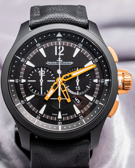 Jaeger-LeCoultre Master Compressor Chronograph 46MM Black Dial Textile Strap (Q205L570)