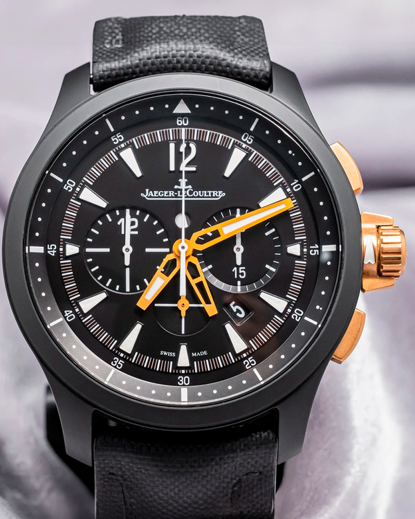 Jaeger-LeCoultre Master Compressor Chronograph 46MM Black Dial Textile Strap (Q205L570)