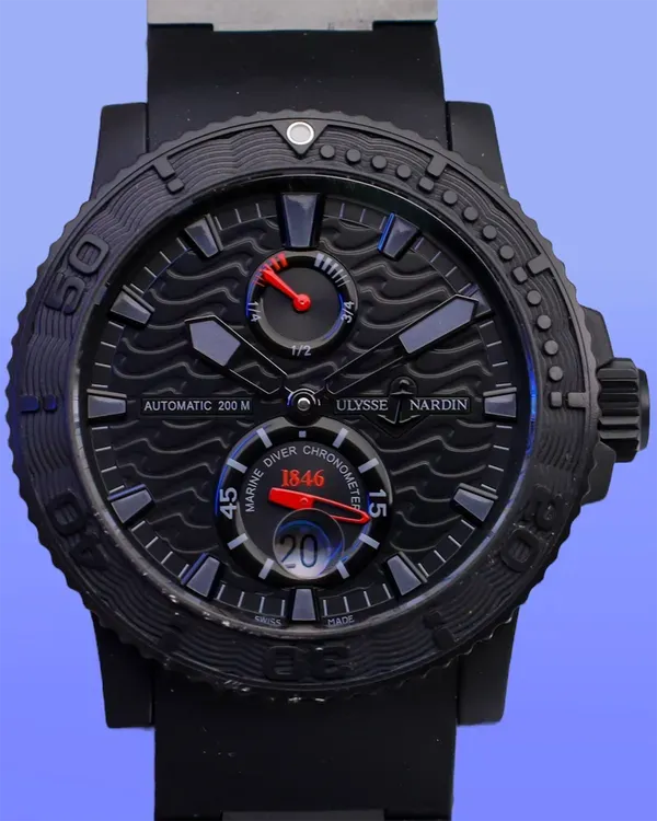 2012 Ulysse Nardin Diver "Black Ocean" L.E. 43MM Black Dial Rubber Strap (263-38)