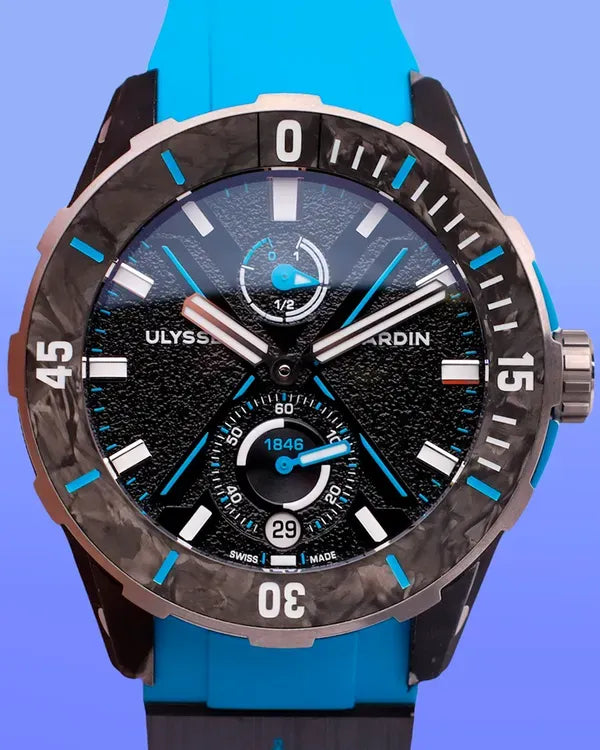 Ulysse Nardin Diver "NET Azure" 44MM Black Dial Rubber Strap (1183-170)