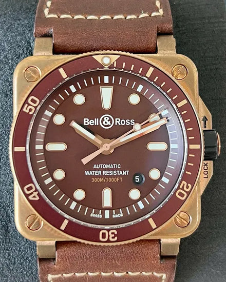 2021 Bell & Ross BR 03-92 Diver Brown Bronze L.E. 42MM Brown Dial Leather Strap (BR0392-D-BR-BR/SCA)