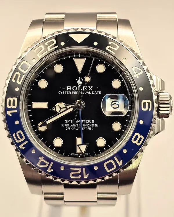 2016 Rolex GMT-Master II "Batman" 40MM Black Dial Oyster Bracelet (116710BLNR)
