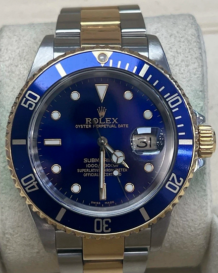 Rolex Submariner Date "Bluesy" 40MM Blue Dial Two-Tone Oyster Bracelet (16613)