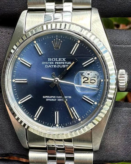 1972 Rolex Datejust 36MM Blue Dial Jubilee Bracelet (16014)
