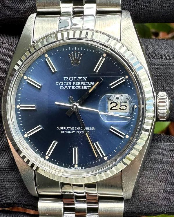 1972 Rolex Datejust 36MM Blue Dial Jubilee Bracelet (16014)