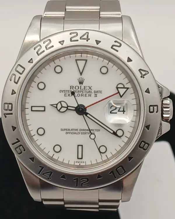 1999 Rolex Explorer II "Polar" 40MM White Dial Oyster Bracelet (16570)