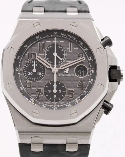 Audemars Piguet Royal Oak Offshore Chronograph "Elephant" 42MM Grey Dial Leather Strap (26470ST.OO.A104CR.01)