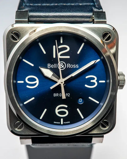 2025 Bell & Ross BR 03-92 42MM Blue Dial Leather Strap (BR0392-BLU-ST/SCA)