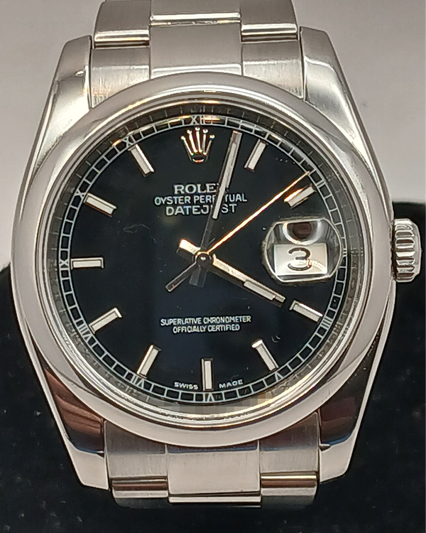 2006 Rolex Datejust 36MM Black Dial Oyster Bracelet (116200)