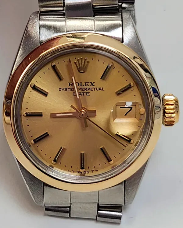 Rolex Oyster Perpetual Lady Date 26MM Champagne Dial Oyster Bracelet (6916)