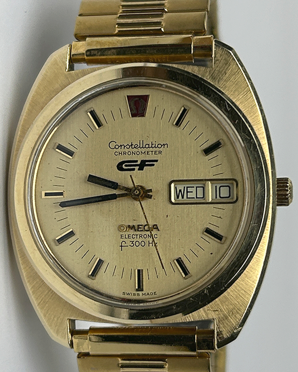 1977 Omega Constellation Electronic F-300 38MM Quartz Gold Dial Steel Bracelet (198.0034—F300)