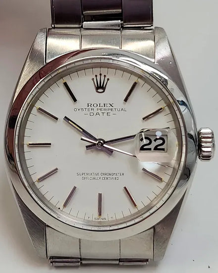 Rolex Oyster Perpetual Date 34MM White Dial Oyster Bracelet (1500)