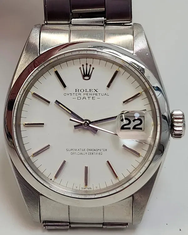 Rolex Oyster Perpetual Date 34MM White Dial Oyster Bracelet (1500)