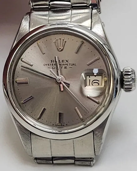 1970 Rolex Oyster Perpetual Lady Date 26MM Silver Dial Oyster Bracelet (6516)