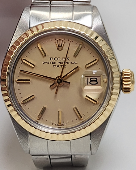 1975 Rolex Lady-Datejust 26MM Champagne Dial Oyster Bracelet (6917)
