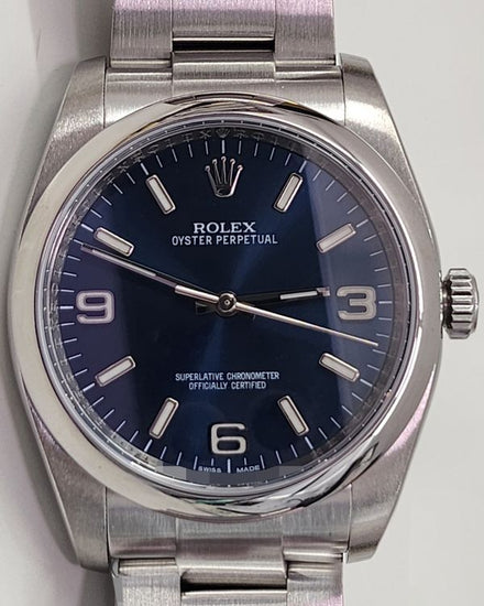 Rolex Oyster Perpetual 36MM Blue Dial Oyster Bracelet (116000)