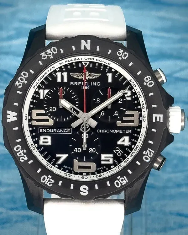 2022 Breitling Endurance Pro 44MM Quartz Black Dial Rubber Strap (X82310A71B1S1)