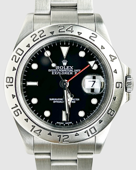 Rolex Explorer II 40MM Black Dial Oyster Bracelet (16570)