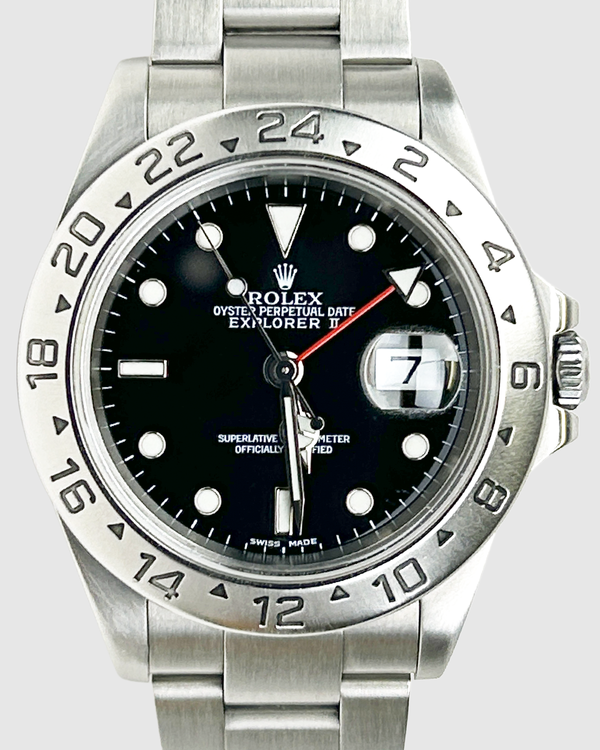 Rolex Explorer II 40MM Black Dial Oyster Bracelet (16570)