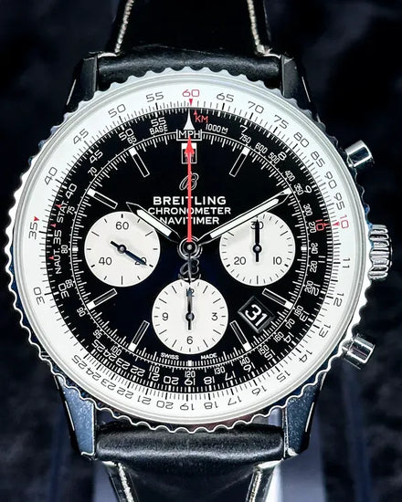 2021 Breitling Navitimer B01 43MM Black Dial Leather Strap (AB0121211B1A1)